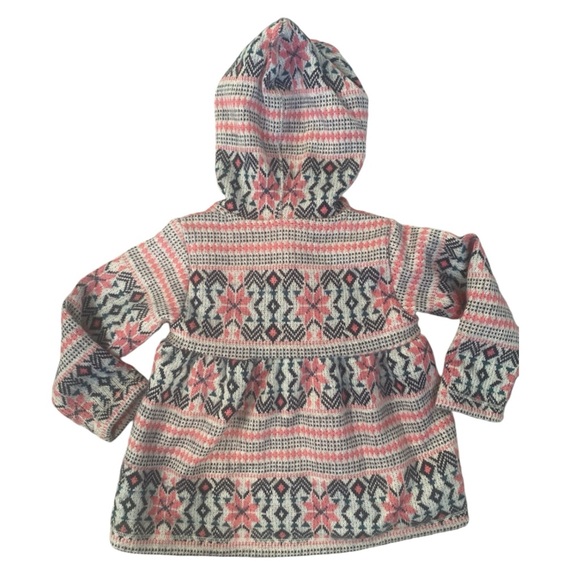 Tucker + Tate Girl’s Sweater cardigan knit cape Hoodie Pink 18 Months - Picture 2 of 5
